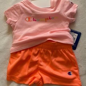 Champion girls shirt and short set